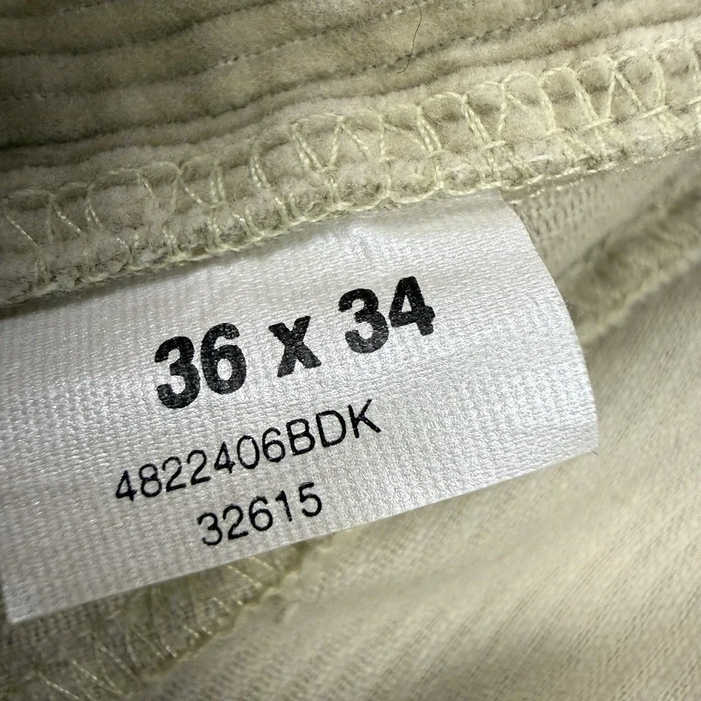 Vtg Polo Ralph Lauren Corduroy Pants‎ Mens 36x34 (35x32) Khaki Cords Andrew Prep